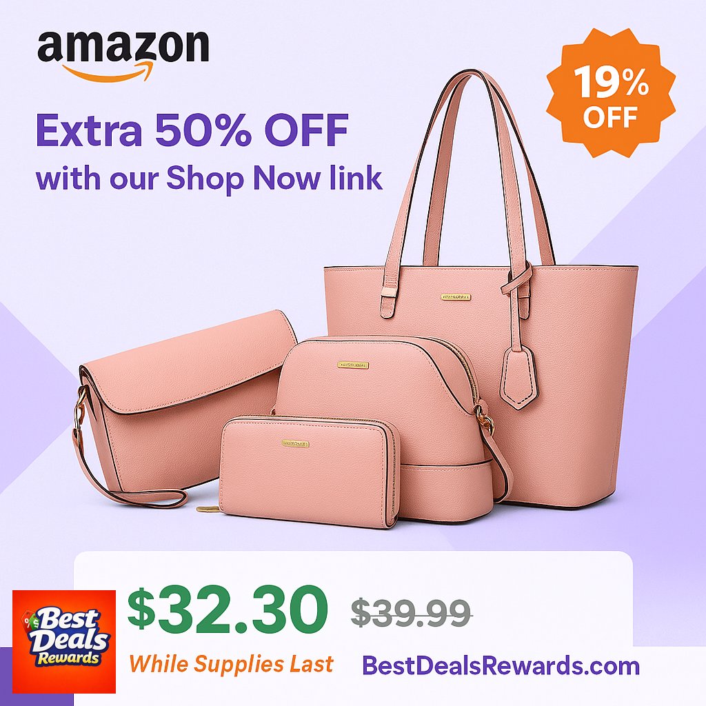 Women Fashion Handbags Wallet Tote Bag Shoulder Bag Top Handle Satchel Purse Set