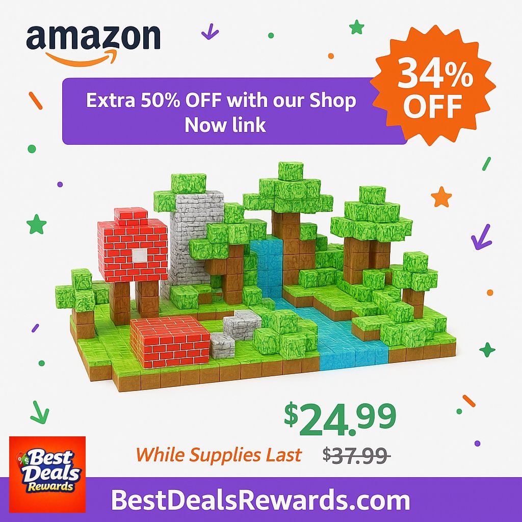 100PCS Large Magnetic Blocks 1 inch Magnets Building Craft, STEM Sensory Toys fo